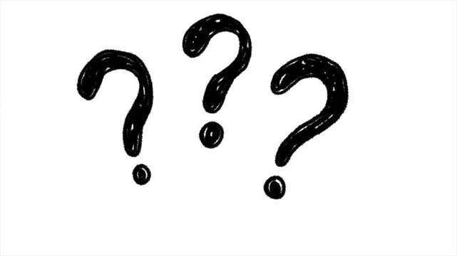 hand drawn question mark animation