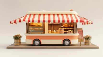 3D Food Display with Natural Lighting