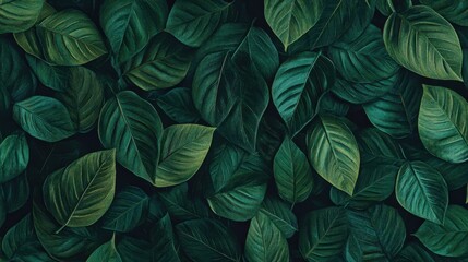 Lush Green Leaves Texture for Nature and Background Design Use