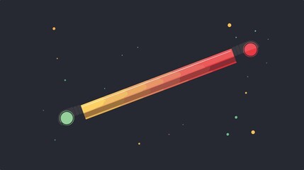 Traffic Light Baton Vector Isolated Flat Vector Illustration