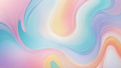 Soft pastel layered background with vibrant swirls, holographic reflections with blank white center. Invitations, flyers, greeting cards, and banners with space for text. 