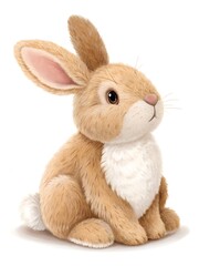 Obraz premium toy rabbit isolated on white background