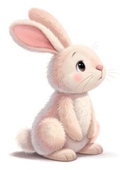 Obraz premium white rabbit isolated on white