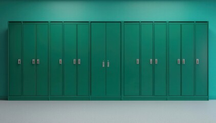 Fototapeta premium smart classroom concept. A classroom equipped with smart lockers that unlock using biometric access for secure storage of learning devices
