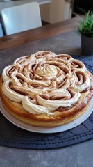 Delicious Cinnamon Roll Cake with Creamy Frosting