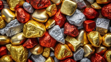 Colorful Decorative Pebbles for Background and Art