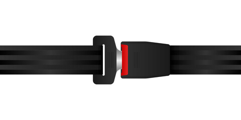 Safety Seat Belt. Car or Airplane Seat Belt. Fasten Your Seat Belt. Safety First.  Vector Illustration. 