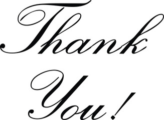Elegant Thank You Calligraphy
