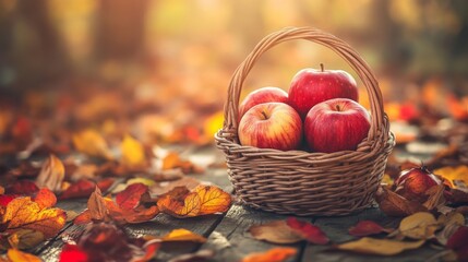 Fresh Fruits in a Basket on an Outdoor Table