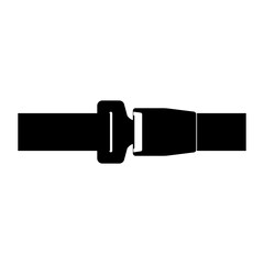 Safety Seat Belt Sign Symbol. Car or Airplane Seat Belt. Fasten Your Seat Belt. Safety First. Vector Illustration. 
