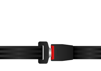 Safety Seat Belt. Car or Airplane Seat Belt. Fasten Your Seat Belt. Safety First.  Vector Illustration. 