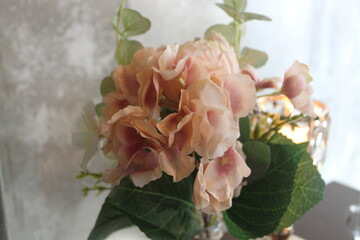 Pastel Flower Arrangement with Artificial Bouquet