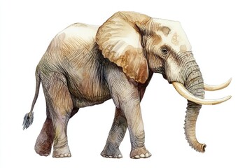 Obraz premium Illustration of an elephant with tusks, perfect for wildlife or conservation-themed projects