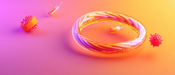 Abstract Viral Infection Treatment Concept.