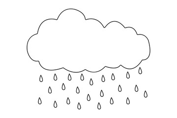 Cloud single Line Modern & Minimalist Drawing Vector for Graphic Project