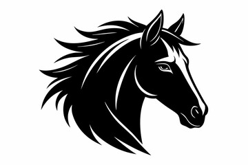 Horse Minimalist and Flat Logo Vector illustration. Horse vector illustration

