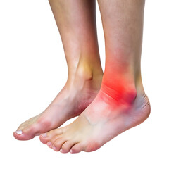 Pain Symbol feet isolated on white