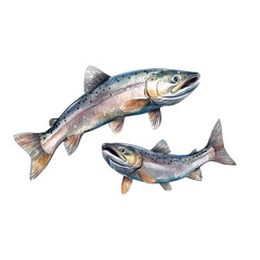 Spring Marine Life Clipart Vector Illustration