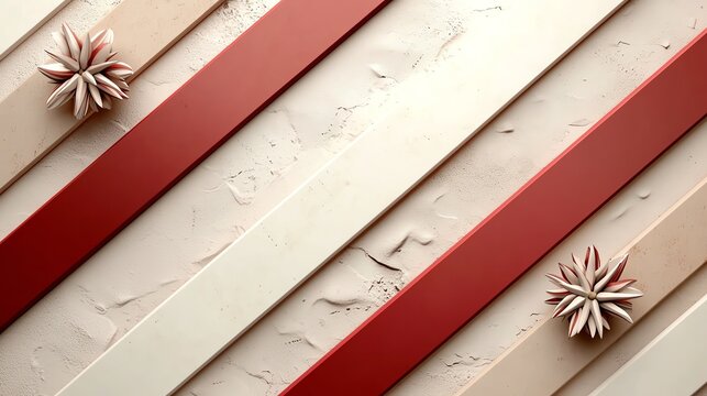 Bold diagonal candy stripe patterns with Massive Holiday Savings text, Christmas Sale, retro modern mix - Powered by Adobe