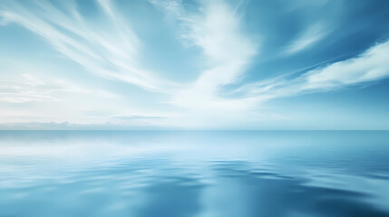 Serenity at Sea: A serene seascape with breathtaking clouds mirroring the vastness of the ocean, inviting peace and tranquility.  
