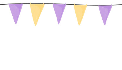 straight bunting party decorations