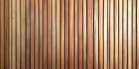 A close-up of vertical slats on the wall, creating an elegant and modern background with a wooden texture. 