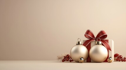 3Drendered holiday bells featuring subtle sale texts, Christmas Discounts, innovative craftsmanship
