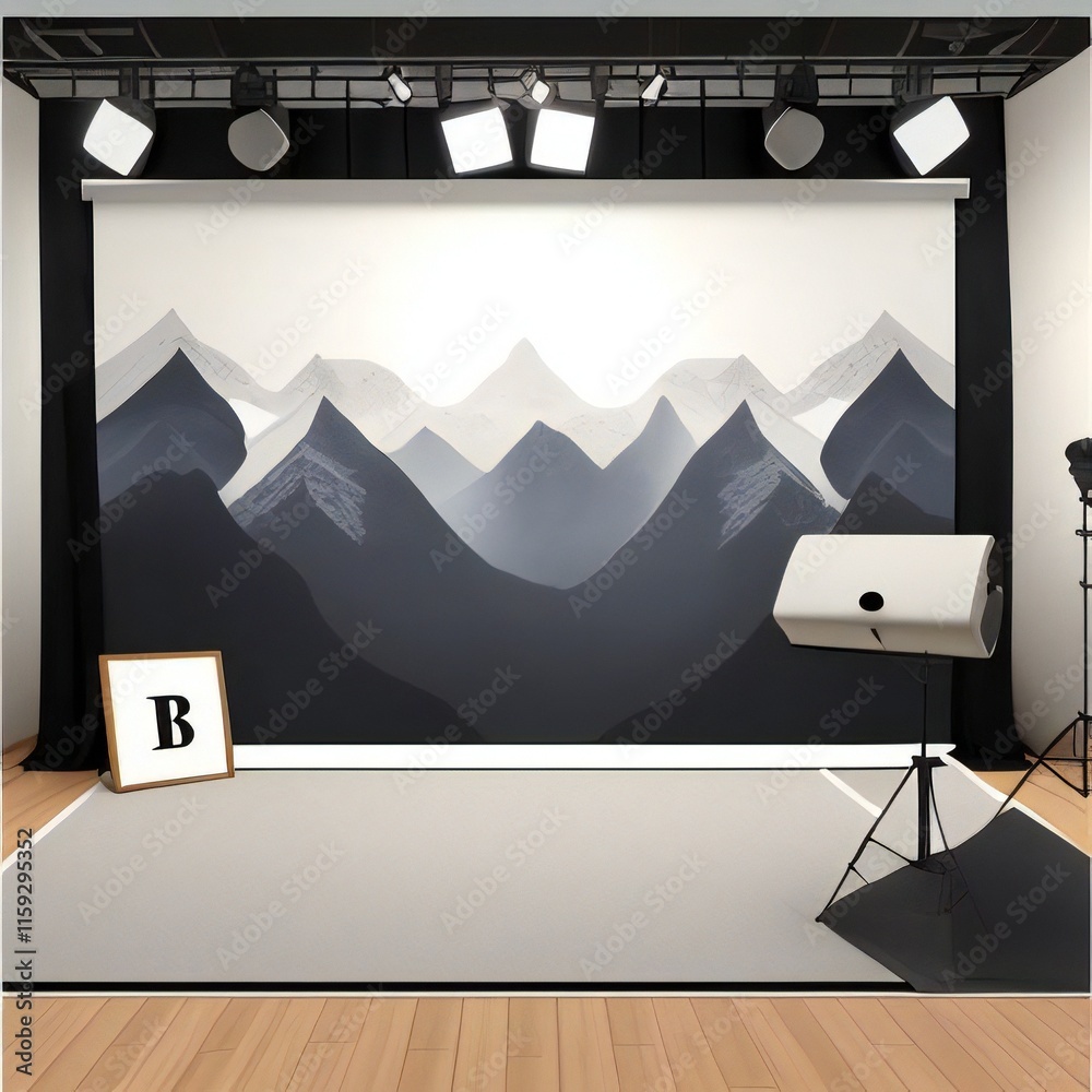 Wall mural Studio Setup