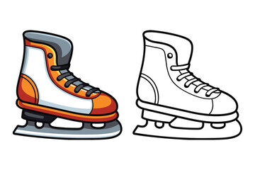 skates isolated on white background