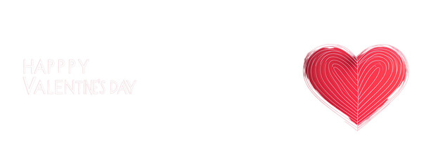 a Happy Valentine's Day greeting card template design isolated on a transparent background