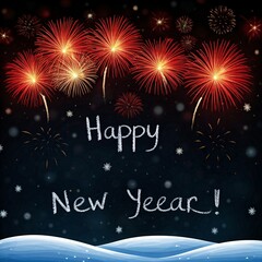 Fireworks Light Up the Snowy Night