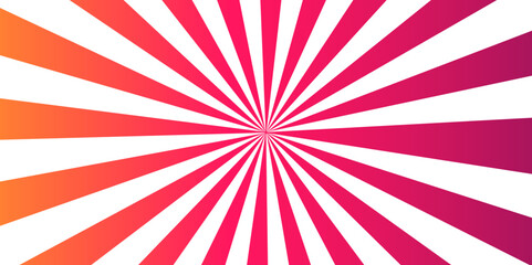 Abstract circuses, stripe background design. Stripes sunburst in retro pop art style. Stripes sunburst rotating motion. Radiating Stripes in Orange, Pink, and Magenta. Perfect for Modern Backgrounds, 