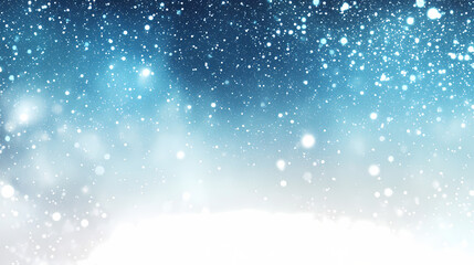 Obraz premium Winter Wonderland: A dreamy, snowy scene with soft, falling snowflakes and a captivating blue hue. perfect for winter holidays, cold weather, and serene backgrounds. 