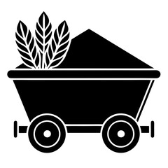 wheelbarrow with flowers