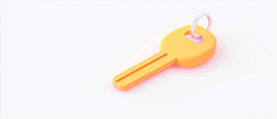 Yellow Key with Ring.