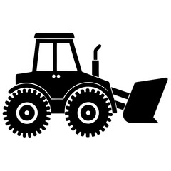 tractor isolated on white