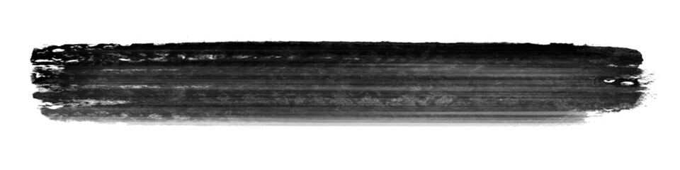 Black watercolor brush stroke isolated