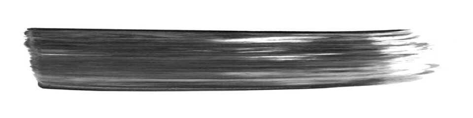 Black watercolor brush stroke isolated