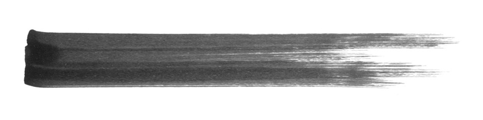 Black watercolor brush stroke isolated