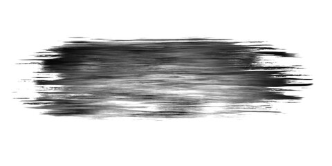 Black watercolor brush stroke isolated