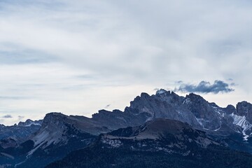Panoramic view of the Dolomites in Italy.