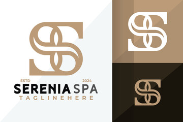 Letter S Monogram Salon and Spa Logo Icon Vector Design Illustration