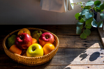 フルーツいろいろカゴの中