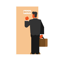 Obraz premium businessman knocking on door