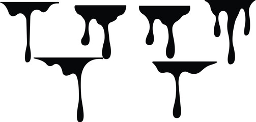 Black and white paint dripping