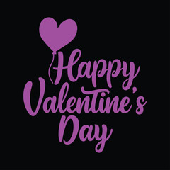 happy valentine's day typography