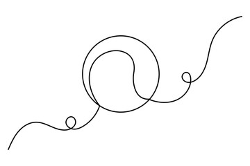 Football continuous one line drawing of simple vector icon