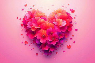 Obraz premium Valentines day card 2025 concept. Heart for Valentines Day 2025 Background.