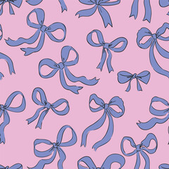 Beautiful Bows holiday design pattern seamless Vector Illustration