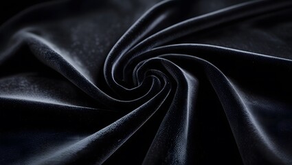 Fototapeta premium a piece of deep, rich black color and has a soft, flowing drape fabric with a luxurious